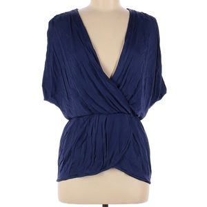 EUC Black Halo Blouse in Navy Blue